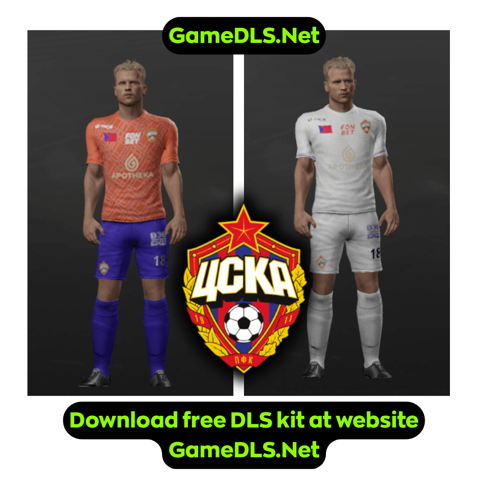 Kit CSKA Moscow 2025 (ЦСКА Москва) - Dream League Soccer 2025