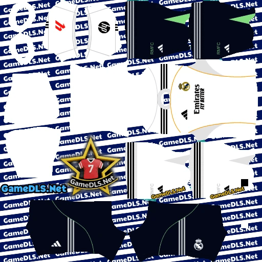 Real Madrid Home Kit 25 2026 Navy Pants