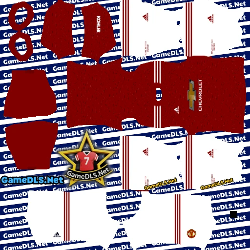 Home Kit Manchester United 2020 2021 DLS white socks version