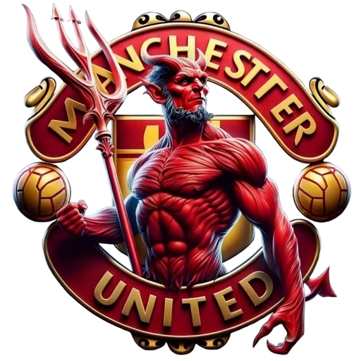 Logo Man United 3D Red Devil